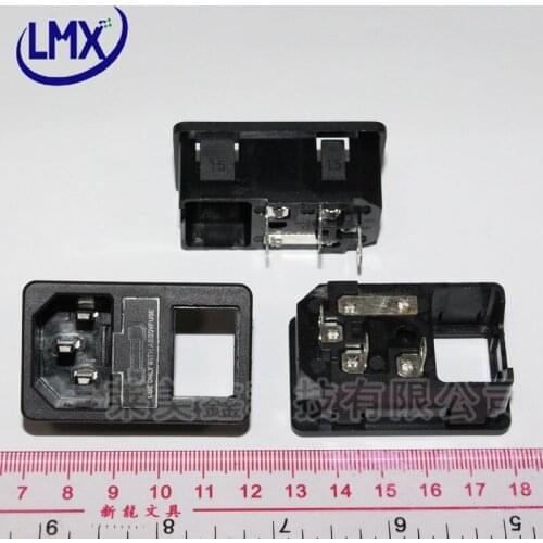 10pcs/lot 250V 10A IEC 320 C14 3 Pins AC Power Type square Inlet Socket Screw Switch Holder free shipping