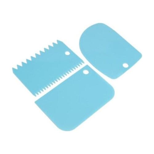 3pcs/set Bakery Tools Dough Cake Bread Slicer Icing Fondant Cake Scraper Plastic Form for Cooking Spatulas Baking Tools for Cake