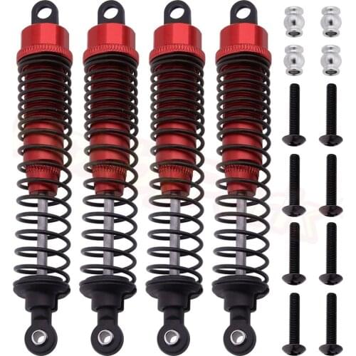 4PCS 1/10 RC Truck Shocks 108mm Front Rear Shock Absorber Assembled Dampers for Scale RC Car Off Road Monster
