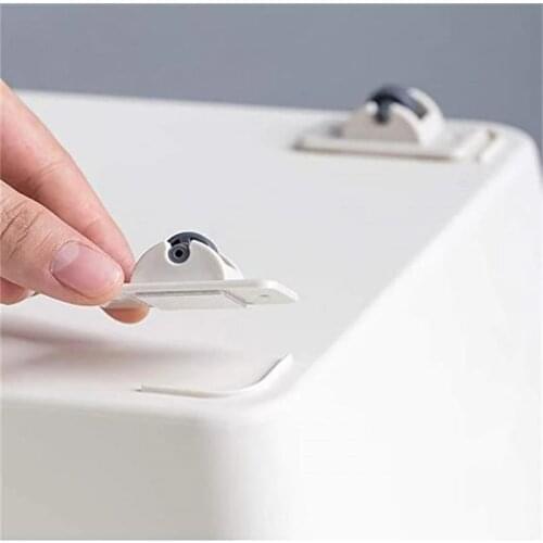 Storage Box Pulley 4PCS Adhesive Pulley Storage Box Pulley Trash Can Self-adhesive Pulley Home No Noise No Scratches Box Wheels