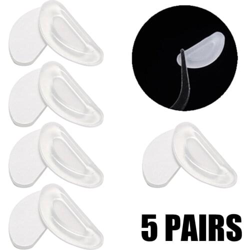 5 Pairs Soft Silicone Nose Pads Anti-Slip Nose Pads Suitable for Glasses Eyeglasses Sunglasses Multi-uses Spectacles Accessories