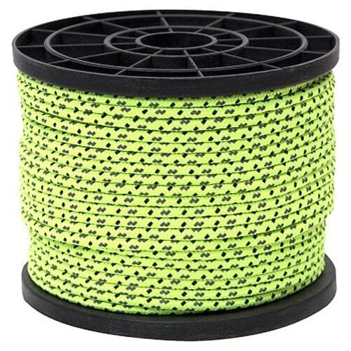 50M Outdoor Camping Tent Rope Durable Polyester Polypropylene Paracord Drawstring Bold Fixed String Night Safety Reflective Rope