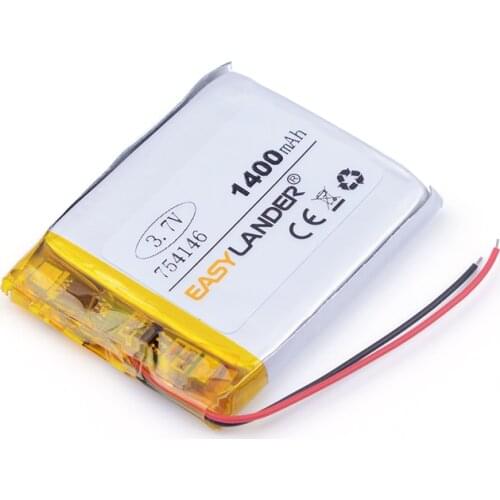 Rechargeable battery 3.7V 1400mAH 754146 PLIB; polymer lithium ion / Li-ion battery for dvr GPS mp3 mp4 cell phone speaker