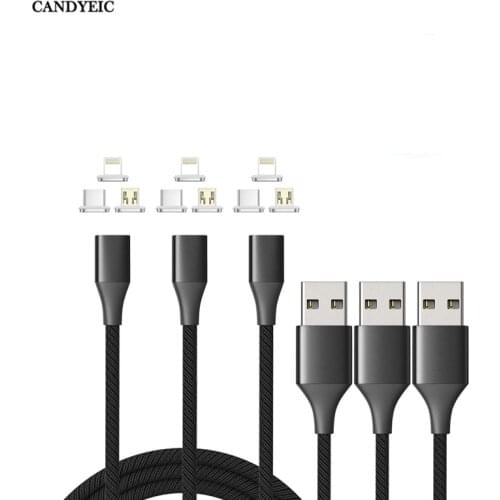 CANDYEIC USB Type-C Magnetic Cable For Samsung S9 S10 S8plus Note8 C9pro C7pro S9 C5pro A3 A5 A7 2017 LG G6 G5 V20 Nexus 5X Cord