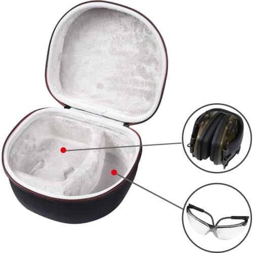 Case for Howard Leight by Honeywell Impact Sport Sound Amplification Electronic Shooting Earmuff & Genesis Sharp-ShooterEyewear