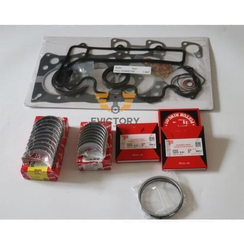 For excavator NC3000 ISUZU 3LD1 rebuild overhaul kit gasket piston ring bearing