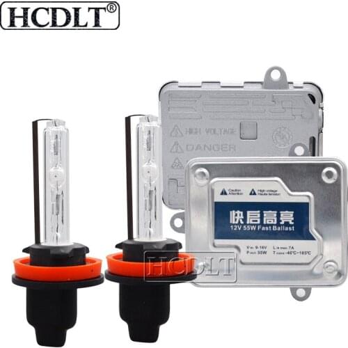 HCDLT 55W Fast Start Slim Ballast AC 12V Reactor Xenon HID Conversion Kit Cnlight Xenon H7 H1 H3 H8 H11 D2H Car Headlight Bulbs