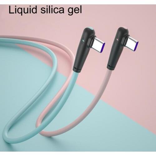 Type-c elbow data cable liquid silicone fast charging cable suitable for Xiaomi Huawei mobile phone charging cable 1M/2M for Mob