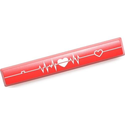 Electrocardiogram Design ABS Spacebar Keycap For Cherry Mx Switch Mechanical Gaming Keyboard Black Red Backlit Space Bar Key Cap