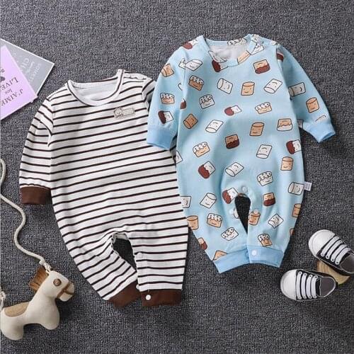 Baby Boy Onesie Cotton Long Sleeve Cartoon Infant Girl Rompers Newborn Clothing Unisex Jumpsuit