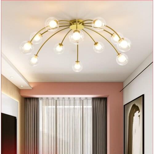 Nordic branch chandelier creative personality living room lamp simple modern bedroom lamp bubble molecule ceiling branch lamp