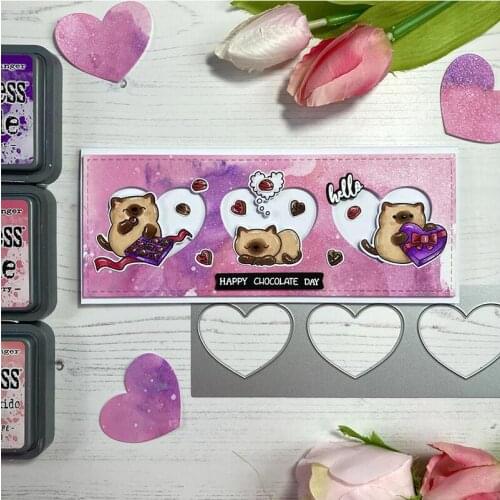 Metal Cutting Dies Stencils for DIY Scrapbooking/photo album Decorative Embossing DIY Paper Cards Love Heart Mould