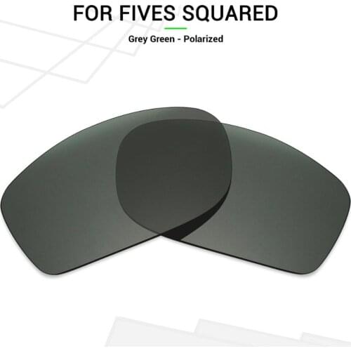 Mryok POLARIZED Replacement Lenses for Oakley Fives Squared Sunglasses Grey Green