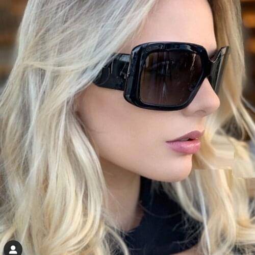 New Vintage Square Sunglasses Women Shield Shades Lady Retro Oversized Sun Glasses For Female Fashion Trend Eyewear Gafas de sol