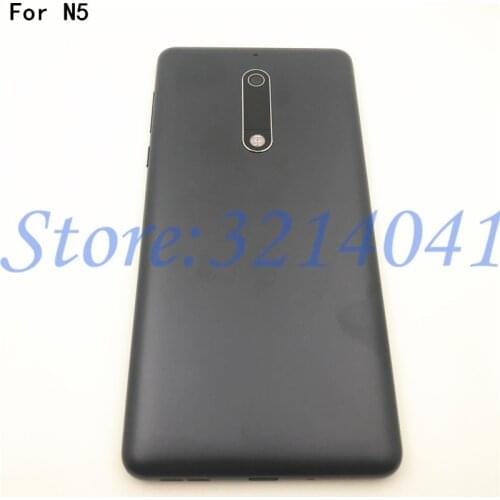 Genuine Dual Sim Battery Cover For Nokia 5 TA-1053 Back Cover Rare Housing Back Case + Camera Glass Lens +Side key