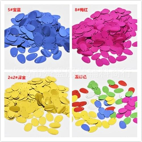 12 × 20mm oval sequins, PVC sequins, egg-shaped beads, clothing accessories, beads, wedding party decoration, sequins JJ356