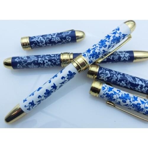 The eternal venus fountain pen 8080 waxprinting blue and white porcelain advanced iridium fountain pen FREE shipping
