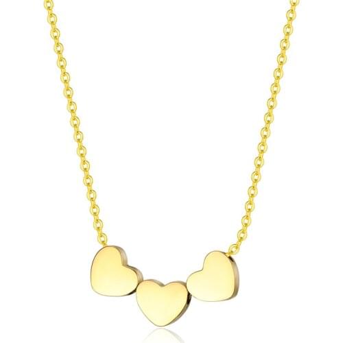 Simple Stainless Steel Heart-shaped Pendant Necklaces Romantic Womens Wedding Party Jewelry Fashion Valentines Day Gift