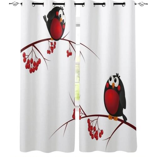 Rowan Tree Asuka Fruit Curtains for Living Room Bedroom Kitchen Home Supplies Ready-made Window Curtains
