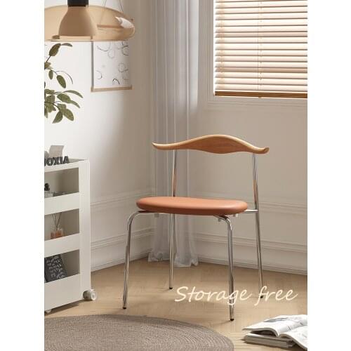 Creative design chair, wrought iron ox horn contemporary and contracted restaurant cafe stool nordic dining chair Vanity chair