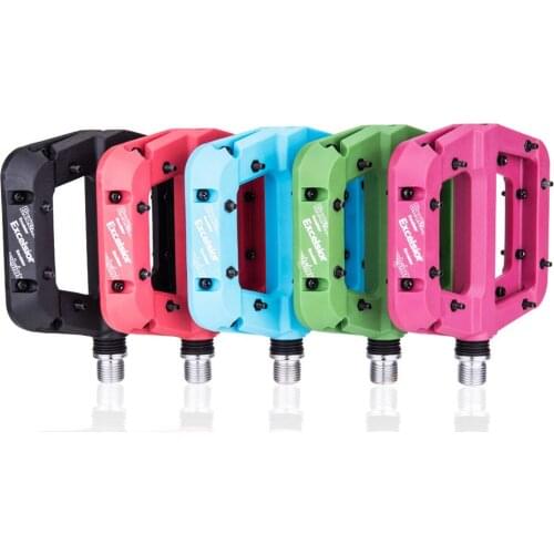 Bike Pedals Nylon Fiber Anti Slip Durable Mountain Bike Flat Pedals Bicycles Flat Pedals for MTB Mountain Bike Road Bicycle