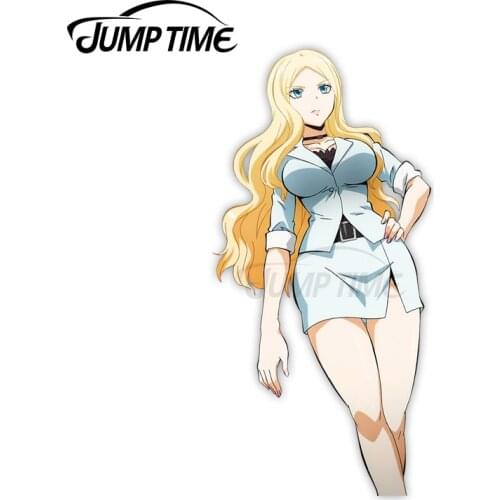Jump Time 13 x 5.6cm For Ansatsu Kyoushitsu Irina Jelavic Car Sticker Sexy Graphics Windshield Graffiti Stickers RV VAN Decal
