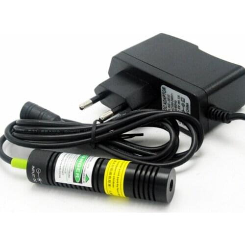 532nm 10mW Green Laser Diode Dot Module Locator Cutting Machine Wood Lighting Effects + 5V Adapter