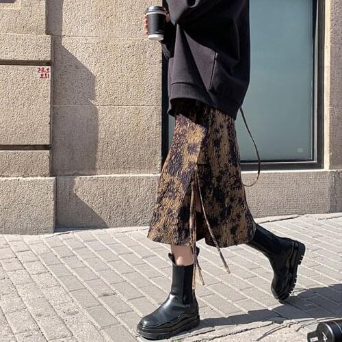 Skirts Women Corduroy Autumn Vintage Mid-calf High Waist Soft Temperament New Korean Style Fashion Casual All-match Lady Elegant