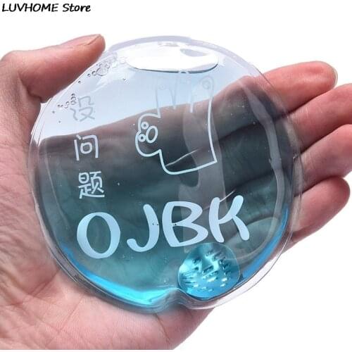 1PCS Winter Reusable Gel Hand Warmer Cute Word Print Instant Heating Pack Warmer