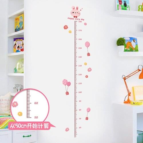 1PC Height Ruler Wall Sticker Funny Cartoon Animal Music Child Growth For Kids Room Bedroom Height Meter Stickers Room Decor