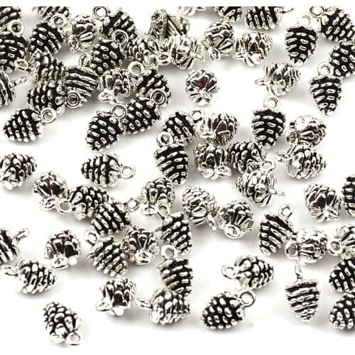 20pcs 7x11MM Antique Spacer Pine nuts pendant beads For Jewelry Making DIY Necklace Jewelry Findings