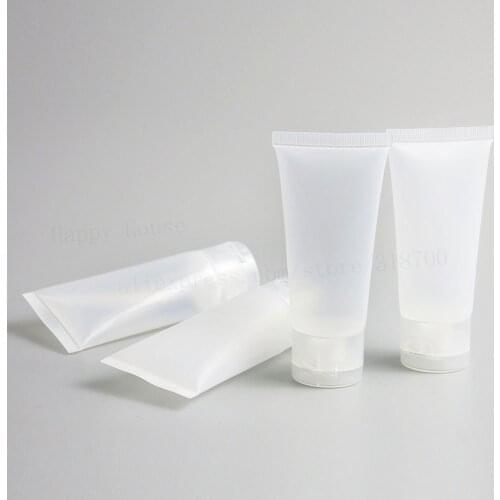 50pcs/lot 30ml Soft Plastic Empty Tube Frost Clear Cosmetic Cream Lotion Hand Cream Container Soft Tubes
