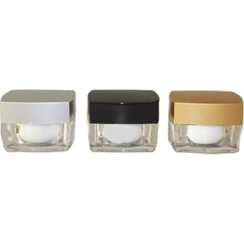 15g square shape acrylic cream jar pot tin bottle for eye cream/day cream/essence/moisturizer cosmetic packing