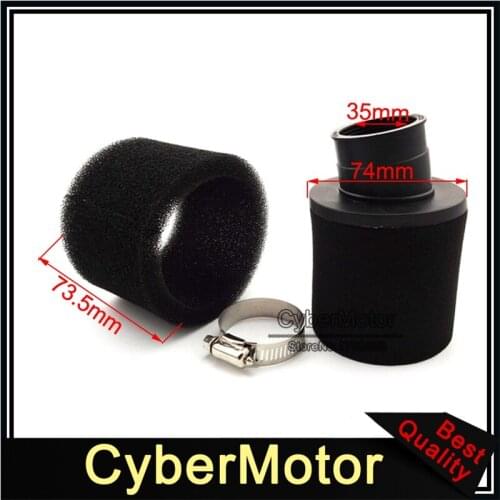 Black 35mm Air Filter For Pit Dirt Trail Bike Motorcycle ATV Quad 50cc 70cc 90cc 110cc Engine Carb