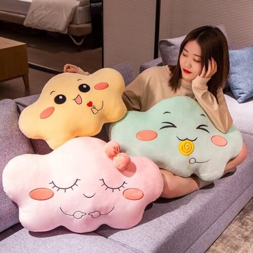 Kids Baby Plush Toy Stuffed Doll Cartoon Colorful Cloud Pillow Child Toys Cushion Soft For Baby Boys Girls Gifts Presents