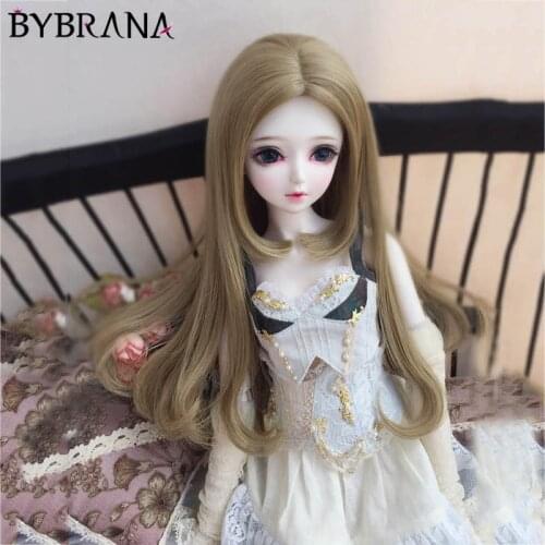 Bybrana Long Curly HairBjd DIY Wig With Dolls Free Shipping