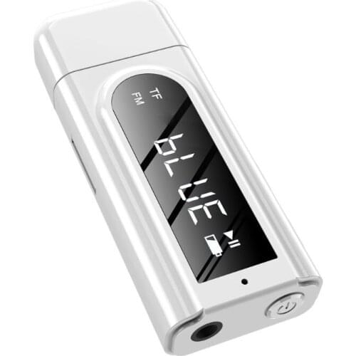 FM Transmitter USB Bluetooth 5.0 Receiver Display 3.5mm Mp3 Player Card Reader