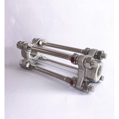 1/2" 3/4" 1" BSP Female Thread 304 Stainless Steel Flow Straight Sight Glass Diopter Quick Connector