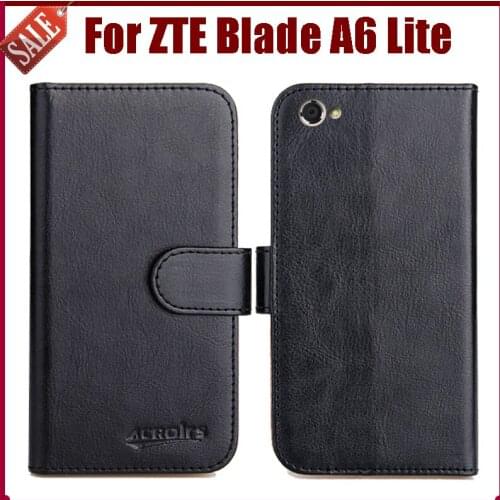 Hot Sale! ZTE Blade A6 Lite Case New Arrival 6 Colors High Quality Flip Leather Protective Cover For ZTE Blade A6 Lite Case