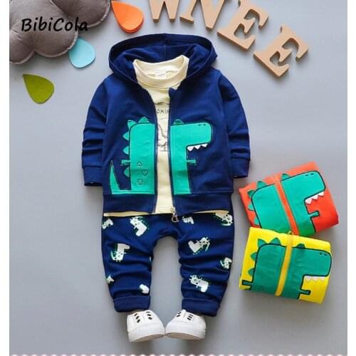 Baby Boys Clothes Sets Spring Autumn New Kids Fashion Cotton Casual Coats+hoodies+pants 3pcs For Children Boys Sports Suit