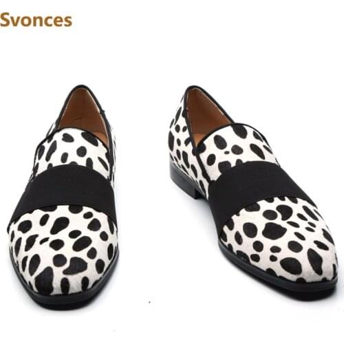 Casual Horsehair Comfortable Shoes Man Low Heeled Flock Designer Flats Zebra Pattern Loafers Zapatillas Hombre Brand Shoes Size
