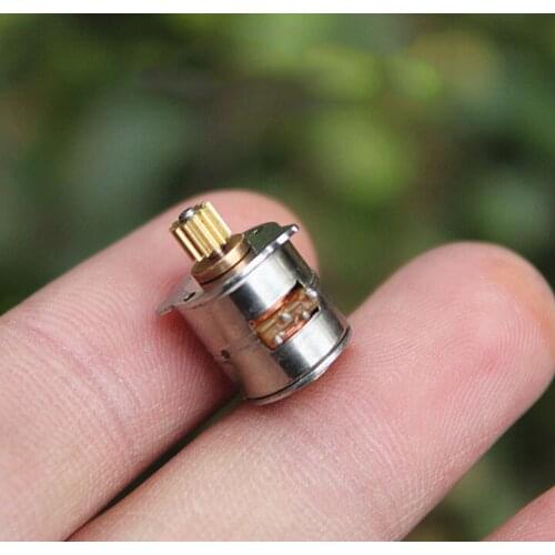DC5V 10MM miniature 2-phase 4-wire stepper motor with gear use for photo printers/security equipment/digital home appliances.etc