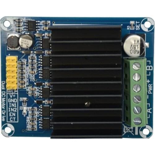 30A DC 5V-12V Motor Control Module H Bridge Dual Channel Drive Controller Board DHB-1A Motor Control Module