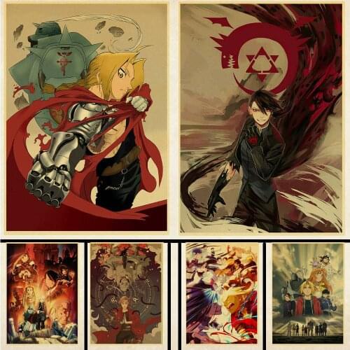 Wall Art Anime Fullmetal Alchemist Poster 5D Diamond Painting DIY Rhinestone Pictures Diamond Embroidery Home Decoration