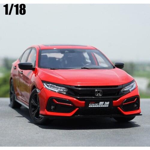 New 1:18 2020 Honda Civic Hatchback Red Black Die Cast Vehicles Car Model Boy Gifts Original Box Collectible