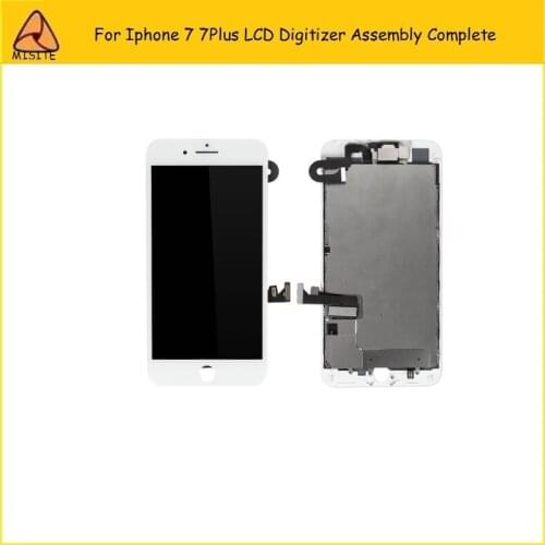New for iphone 7Plus 7P LCD touch screen digitizer Assembly Complete+front camera flex+earspeaker flex+LCD metal Backplate Flex