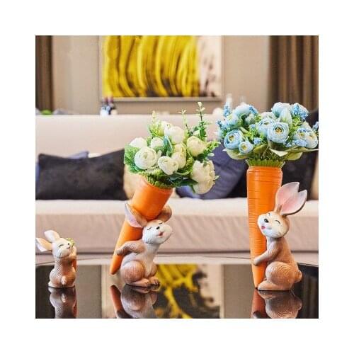 Novelty Flower Vase Easter Rabbits Robot Vase Home Decor