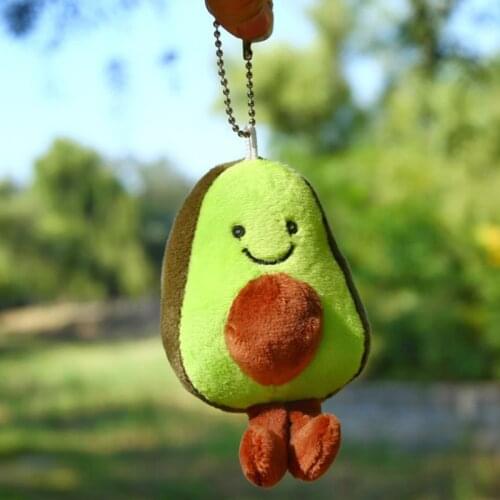 New Fruit Avocado Pendant Cute Doll Key chain Plush Toy Stuffed Toys Women Ladies Bag Pendant Nice Xmas Birthday Gift For Girl