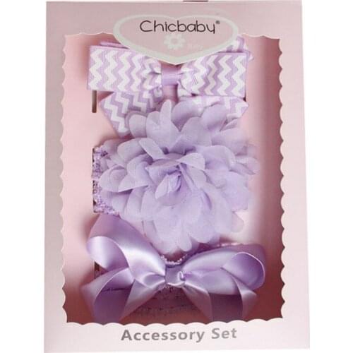 Baby Girls Bowknot Floral Crown Design Headband Headwear Apparel Photography Prop Party Gift Set