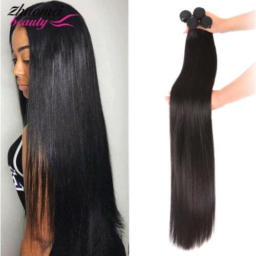 Straight Human Hair Bundles Natural Color 100% Human Hair Extensions 28 30 32 34 36 38 40Inch Remy Vietnamese Hair Weave Bundles